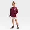 Girls' Hello Kitty Cherry Oversized Hooded Fleece Sweatshirt - Red - 4 of 4