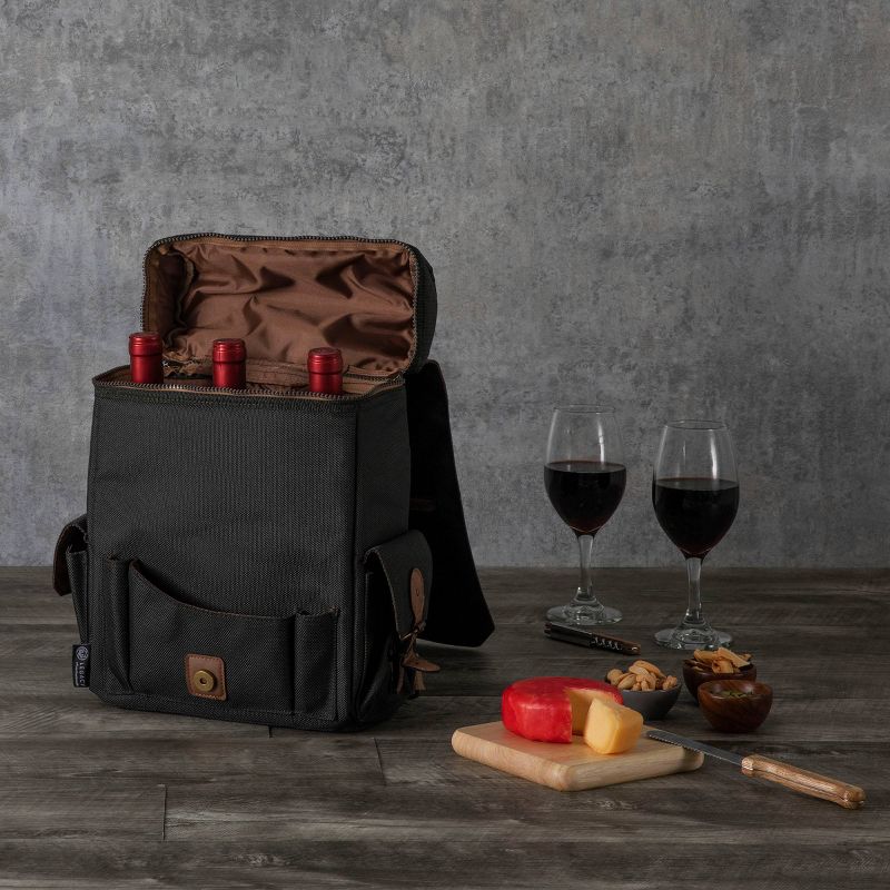 Picnic Time Disney Mickey Mouse Moreno Wine and Cheese Picnic 20qt Backpack Cooler - Black, 5 of 6