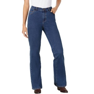 Woman Within Plus Size Tall Wide-Leg Stretch Denim Jean - 1 of 4