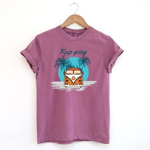 Simply Sage Market Women's Keep Going Van Short Sleeve Garment Dyed Tee - 1 of 3