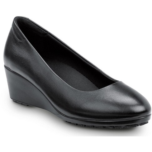 SR Max Women's Orlando Black High Wedge Dress Work Shoes - 10 Medium