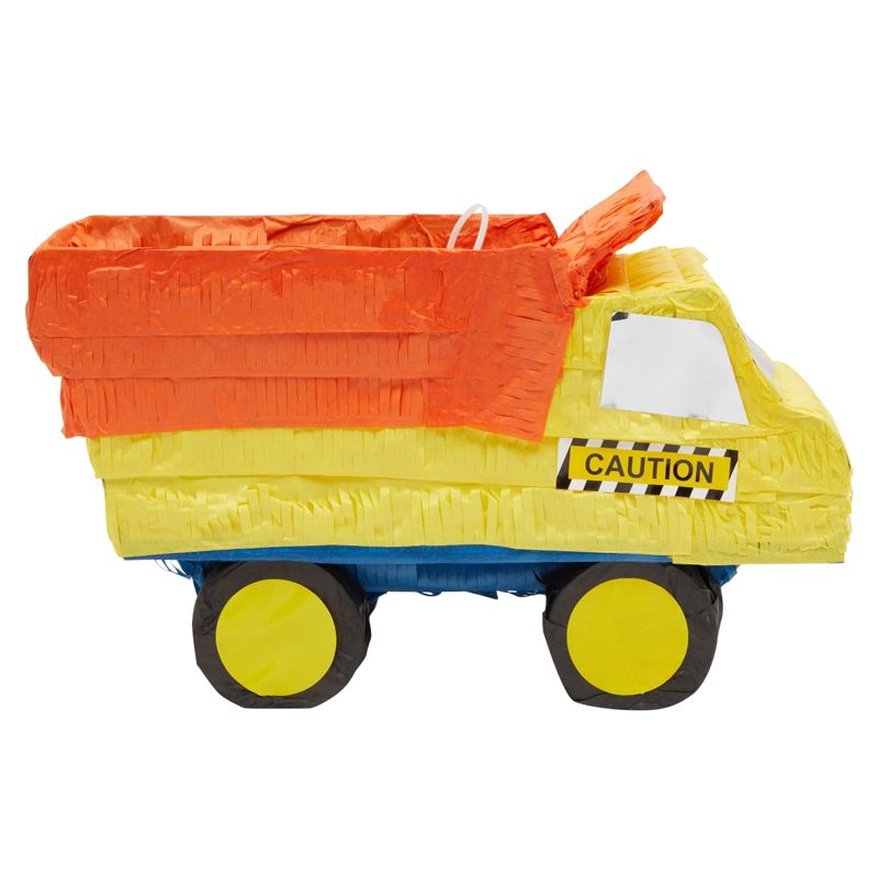 Blue Panda Dump Truck Pinata - Kids Construction Birthday Party Supplies, Construction Party Decorations (Small, 15.5x9x6 In), 4 of 6