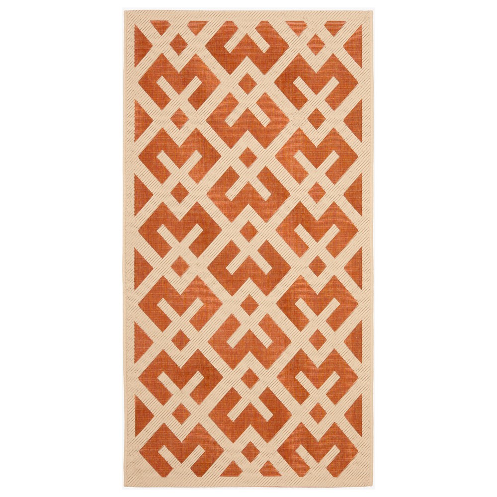  Rectangle Kassel Patio Rug Terracotta/Bone