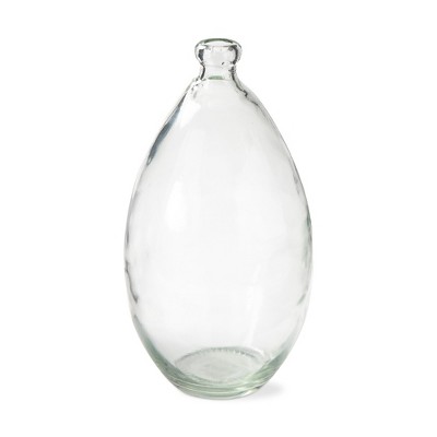 tagltd Pismo Recycled Clear Glass Vase Wide, 6.5W x 6.5L x 11.8H inch.