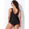 Swimsuits for All Women's Plus Size Sarong Front One Piece Swimsuit - image 3 of 4