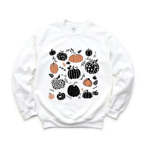 Simply Sage Market Women's Graphic Sweatshirt Halloween Pumpkins - 1 of 4