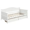 Luxystar Wooden Daybed with Easy-Pull Trundle and 2 Drawers for Bedroom and Living Room - 4 of 4