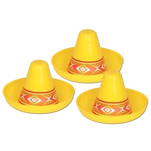Beistle Miniature Sombrero Hat Yellow 50023 - 1 of 1