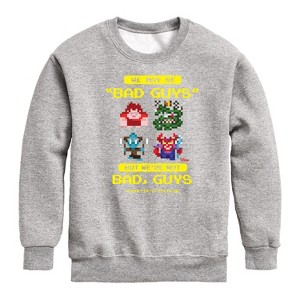 Boys' - Disney - Bad Guys But Not Bad, Guys Graphic Long Sleeve Fleece Sweatshirt - 1 of 4