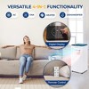 SereneLife SLACHT804 Portable Air Conditioner & Heater with Dehumidifier – 8000 BTU (White & Black) - 3 of 4
