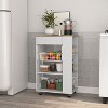 NicBex 1 Drawer Rolling Kitchen Island Cart with 2 Open Shelves and 1 Rack,Kitchen Island on Wheels with Storage,Island Table for Kitchen - 2 of 4