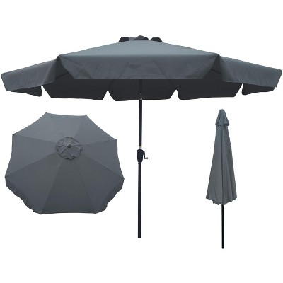 CAVINAS 10 FT Round Commercial-Grade Patio Umbrella, Waterproof Beach Umbrellas for Sand for Swimming Pools, Patios (Base Sold Separately)