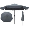 PAGED Extra Wide Patio Umbrella Modern Outdoor Market Umbrella with Tilt, Crank and 6 Ribs for Garden and Poolside, Base Not Included - 3 of 4