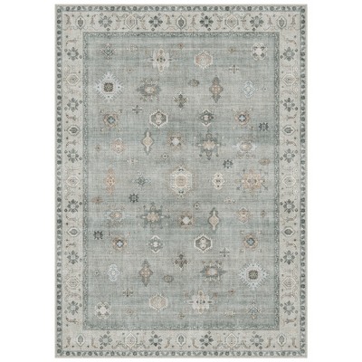 Abynow Vintage Floral Farmhouse Indoor Washable Area Rug