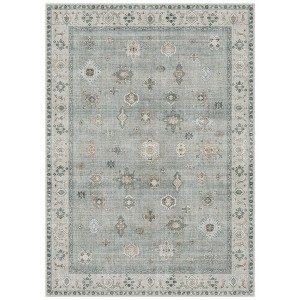 Abynow Vintage Floral Farmhouse Indoor Washable Area Rug - 1 of 4