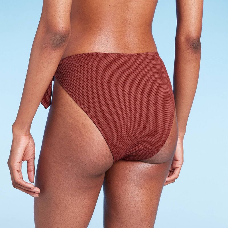 Women's Pique Textured High Leg Cheeky High Waist Bikini Bottom - Wild Fable™, 2 of 11