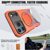 HTUTWOO iPhone 17 Pro/Pro Max Magnetic Phone Case, Shockproof Protection Shell with 360° Rotatable Metal Ring Kickstand for iPhone 17/Pro/Pro Max/Air - 2 of 4