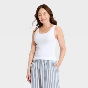 Women's Iconic Scoop Neck Tank Top - Universal Thread™ White XS
