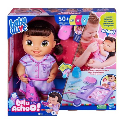 Baby Alive Lulu Achoo Baby Doll - Brown Hair