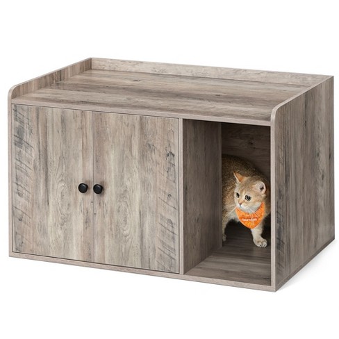 Modern cat litter outlet box enclosure