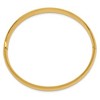Black Bow Jewelry 8mm 14k Yellow Gold Polished Domed Hinged Bangle Bracelet, 8 Inch - 2 of 4