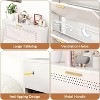 Bekrvio Slim Narrow Metal Shoe Cabinet with 3 Flip Drawers, Breathable Freestanding Hidden Organizer, Shoe Storage Rack for Entryway, Hallway - 4 of 4
