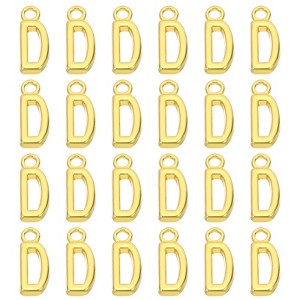 Unique Bargains Metal Bulk Elegant DIY Crafts Jewelry Making Initial Pendants 50 Pcs - 1 of 4