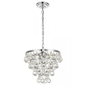 Elegant Lighting Kora Collection Pendant D13 H10.9 Lt:3 Chrome Finish - 1 of 4