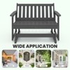 HYLEORY Outdoor Glider Rocking Chair,2 Person Bench Swings for Outside,HDPE All-Weather Resistant 2-Person Loveseat, Patio Glider for Garden Porch - 4 of 4