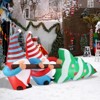 7 FT Christmas Inflatable Decoration, Inflatable Gnomes Pulling Christmas Tree Funny Blow Up Yard Decorations for Holiday Party Front Yard Lawn Garden - 3 of 4