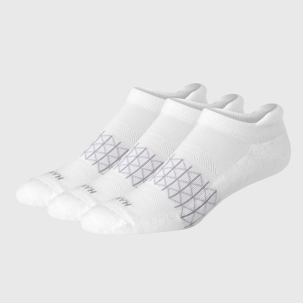 Hanes Premium Men's 3pk Absolute Active Low Cut Socks - White 6-12