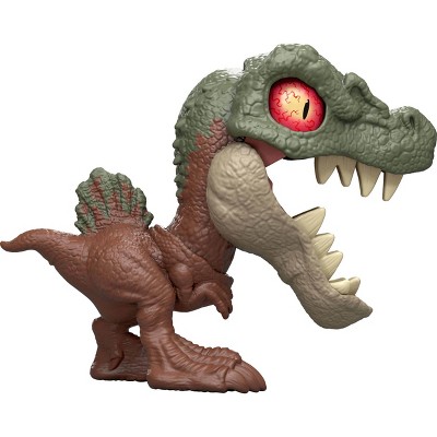Jurassic World Mighty Little Biters Spinosaurus Dinosaur Toy with Bite Action, Eye Change, Collectible Figure