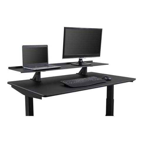 Black 50” Clamp-on Desktop Shelving System – VIVO - desk solutions