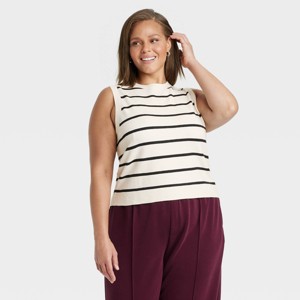 Women's Crewneck Cozy Knit Pullover Sweater Tank - A New Day™ - 1 of 3