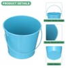 Unique Bargains Galvanized Metal Rustic Multipurpose Bucket with Handle 6 Pcs - 4 of 4