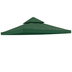 Yescom 10'x10' Gazebo Top Replacement for 2 Tier Outdoor Canopy Cover Patio Garden Yard Green Y00210T04 - 1 of 4