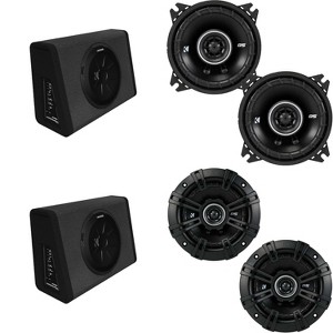Kicker (2) 11PT250 Powered Enclosure & 43DSC504 5.25", 43DSC404 4" Bundle - 1 of 4