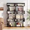 Tangkula 6-tier S-shaped Bookshelf 64" Open-back Bookcase Home Wood Organizer Free-standing Storage Shelf - 4 of 4
