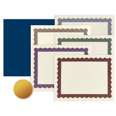Great Papers Certificate Kits 9.375" x 12" Multicolor 25 Kits/Pack (2013317)