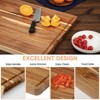 24x18 Inch Acacia Wood Cutting Board – Thick Butcher Block with Juice Groove & Handles, Perfect for Meat Prep, Cheese - 4 of 4