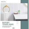 Mixxidea Round Toilet Paper Holders 2 PCS, Towel Hook 2 PCS, Towel Ring (Brushed Gold) - 2 of 3