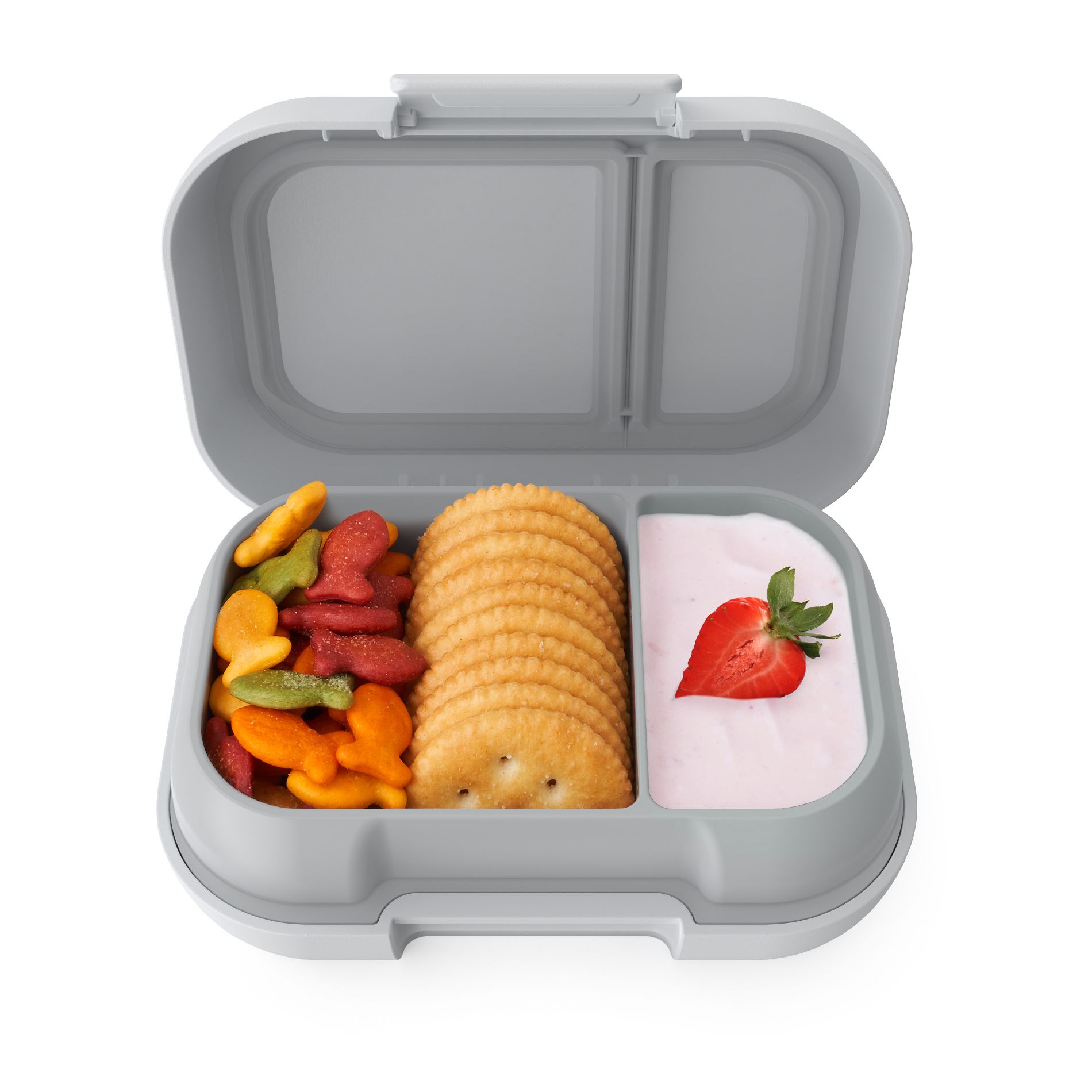 Bentgo Kids' Snack Leak-proof Storage Container Gray: Bento Lunch Box for Kids, Dishwasher-Safe, Ages 3+