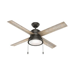 Hunter Fans 52" Loki Lighted Ceiling Fan Noble Bronze Finish with Integrated LED and Pull Chain Control - 1 of 1