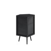 PAGED 31.5" H Floor Coner Storage Cabinet with Shelf and Tempered Glass Door, Bathroom Organizer for Bathroom/Living Room/Kitchen - 4 of 4