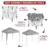 10 x 10 FT Pop Up Canopy Tent, Commercial Portable Canopy with Wheeled Carry Bag, Waterproof Party Tent for Patio, Garden - 3 of 4