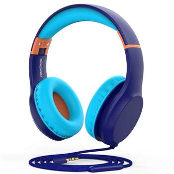 FosPower Over The Ear Stereo Headset w/ Built-in inline Microphone, & 3.5mm aux cable for Kids (Max 85dB)