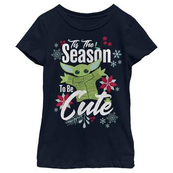 Girl's Star Wars The Mandalorian Christmas The Child Cute Season T-Shirt