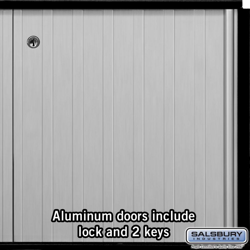 Salsbury Industries 2201 Aluminum Mailbox, 1 Door, Rack Ladder System, Aluminum with Black Trim, 3 of 4
