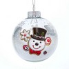 Kurt Adler 80MM Gingerbread, Snowman and Santa Glass Ball Ornaments, 6-Piece Set - 3 of 4