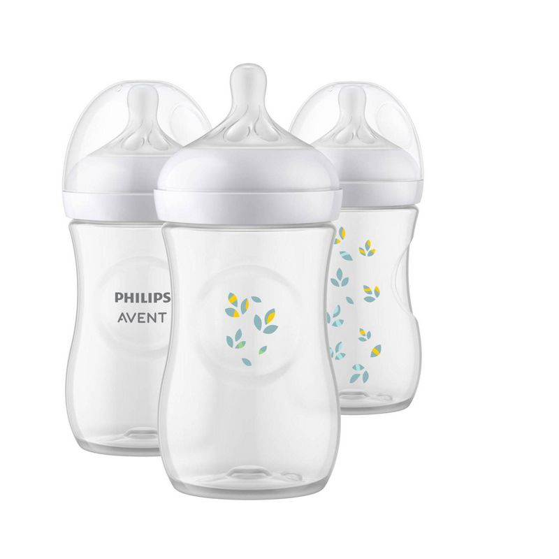 Avent Philips Natural Baby Bottle with Natural Response Nipple - Leaf - 9oz/3pk, 3 of 10